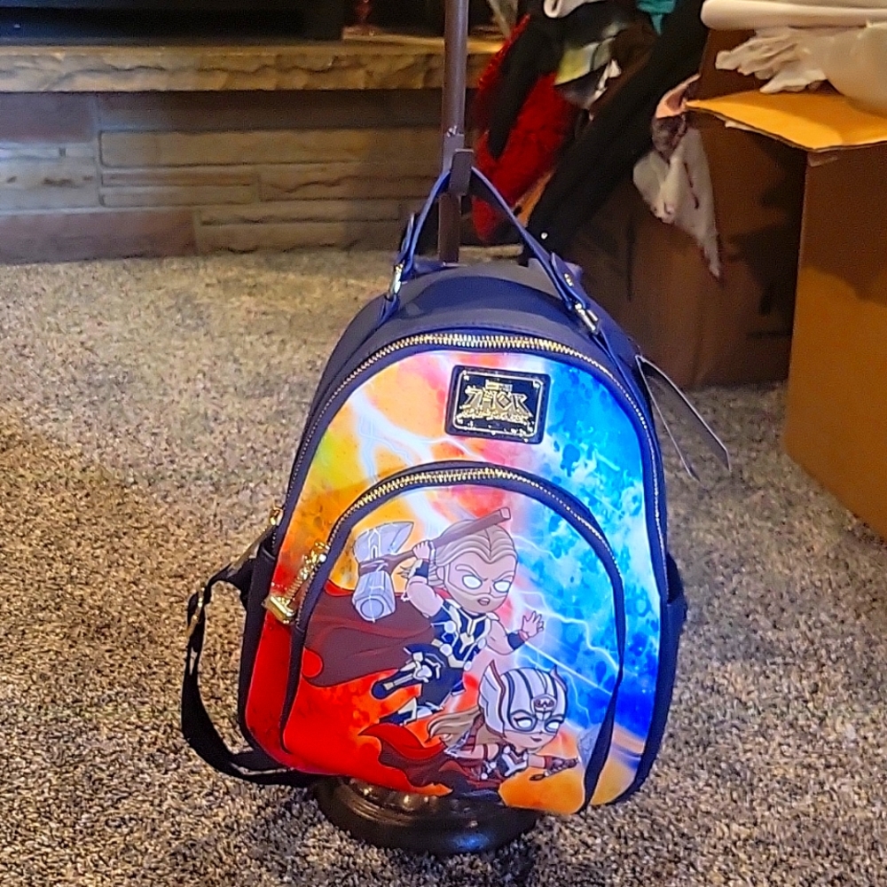 NWT loungfly Thor marvel blue bakepack